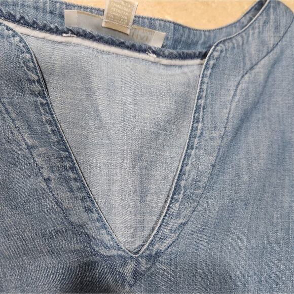 𝅺Michael, Michael Kors, Blue Denim Blouse - Sx - Picture 3 of 9